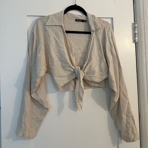 Neutral Tie Top